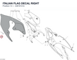 ITALIAN FLAG DECAL RIGHT 43819131A diagram position
