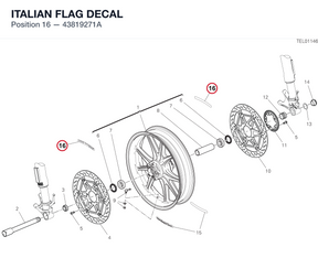 ITALIAN FLAG DECAL 43819271A diagram position