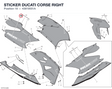STICKER DUCATI CORSE RIGHT 43819551A diagram position