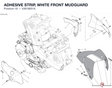 ADHESIVE STRIP, WHITE FRONT MUDGUARD 43819651A diagram position