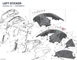 LEFT STICKER 43819961A diagram position