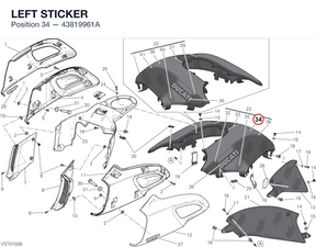 LEFT STICKER 43819961A diagram position