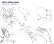 GREY STRIP RIGHT 4381B721A diagram position