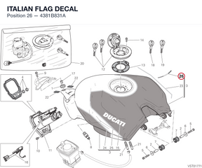 ITALIAN FLAG DECAL 4381B831A diagram position