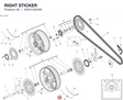 RIGHT STICKER 4381C332AB diagram position