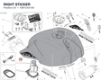 RIGHT STICKER 4381C421AA diagram position