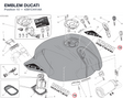 EMBLEM DUCATI 4381C441AA diagram position