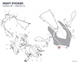 RIGHT STICKER 4381C511A diagram position
