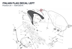 ITALIAN FLAG DECAL LEFT 4381C831A diagram position