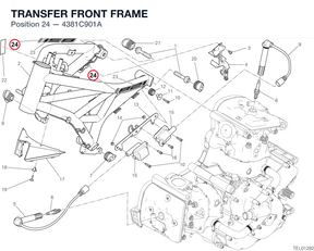 TRANSFER FRONT FRAME 4381C901A diagram position