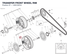 TRANSFER FRONT WHEEL RIM 4381C941A diagram position