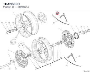 TRANSFER 4381D071A diagram position
