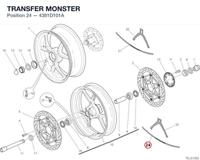 TRANSFER MONSTER 4381D101A diagram position