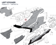 LEFT STICKER 4381D571A diagram position