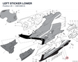 LEFT STICKER LOWER 4381D651A diagram position