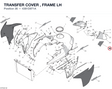 TRANSFER COVER , FRAME LH 4381D971A diagram position
