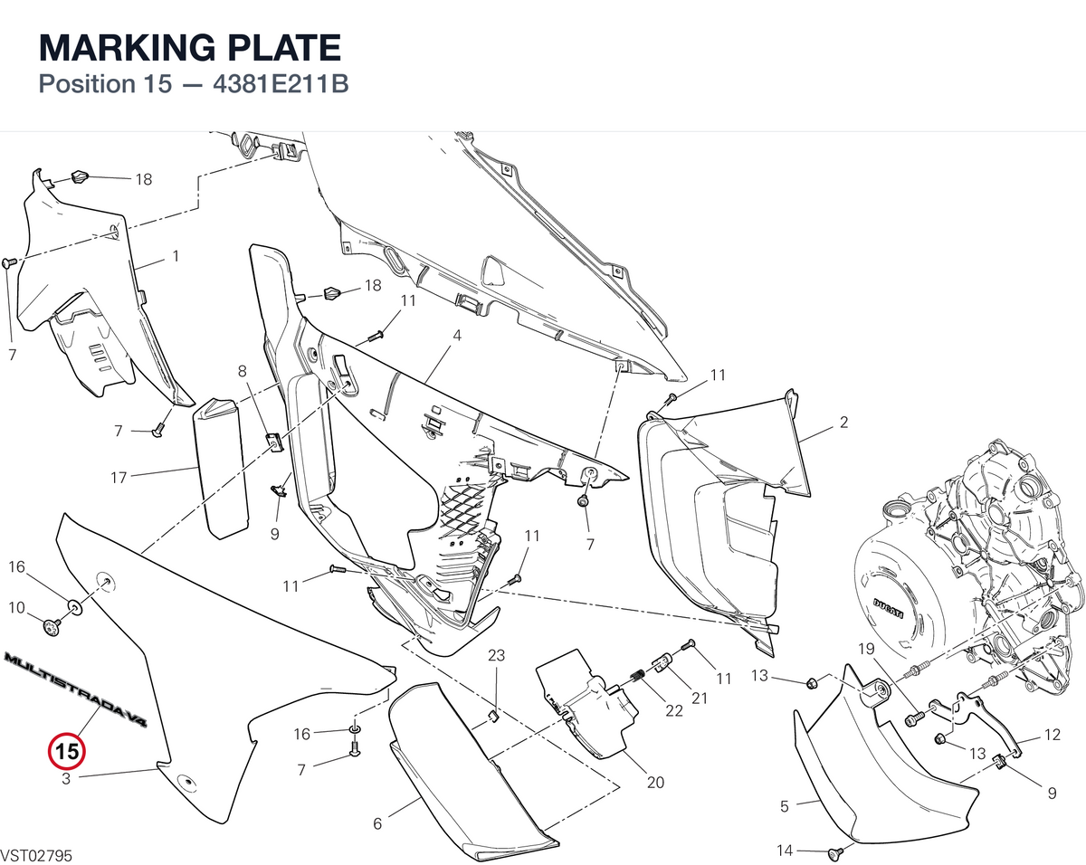 MARKING PLATE 4381E211B diagram position