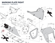 MARKING PLATE RIGHT 4381E291A diagram position