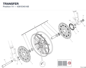 TRANSFER 4381E461AB diagram position