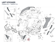 LEFT STICKER 4381E711A diagram position