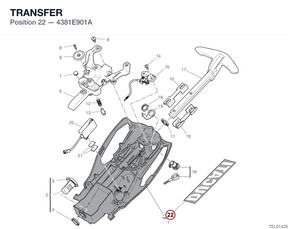 TRANSFER 4381E901A diagram position