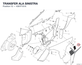 TRANSFER ALA SINISTRA 4381F101A diagram position