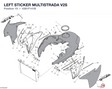 LEFT STICKER MULTISTRADA V2S 4381F141B diagram position