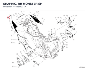 GRAPHIC, RH MONSTER SP 4381F271A diagram position