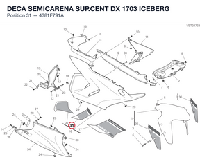 DECA SEMICARENA SUP.CENT DX 1703 ICEBERG 4381F791A diagram position