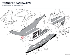 TRANSFER PANIGALE V2 4381G041A diagram position