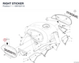 RIGHT STICKER 4381G211A diagram position