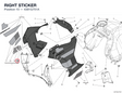 RIGHT STICKER 4381G751A diagram position
