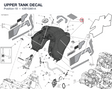 UPPER TANK DECAL 4381G861A diagram position