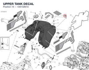UPPER TANK DECAL 4381G861A diagram position