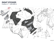 RIGHT STICKER 4381G901A diagram position