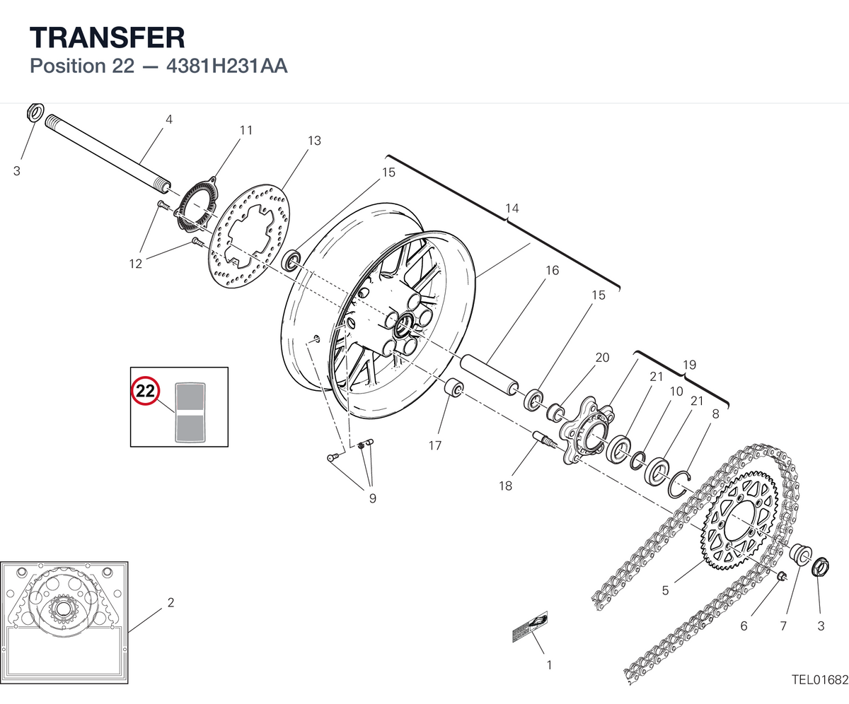 TRANSFER 4381H231AA diagram position
