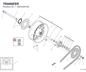 TRANSFER 4381H231AA diagram position
