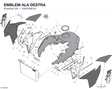 EMBLEM ALA DESTRA 4381H561A diagram position