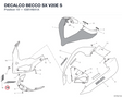 DECALCO BECCO SX V20E S 4381H641A diagram position