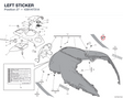 LEFT STICKER 4381H731A diagram position