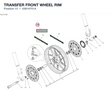 TRANSFER FRONT WHEEL RIM 4381H751A diagram position