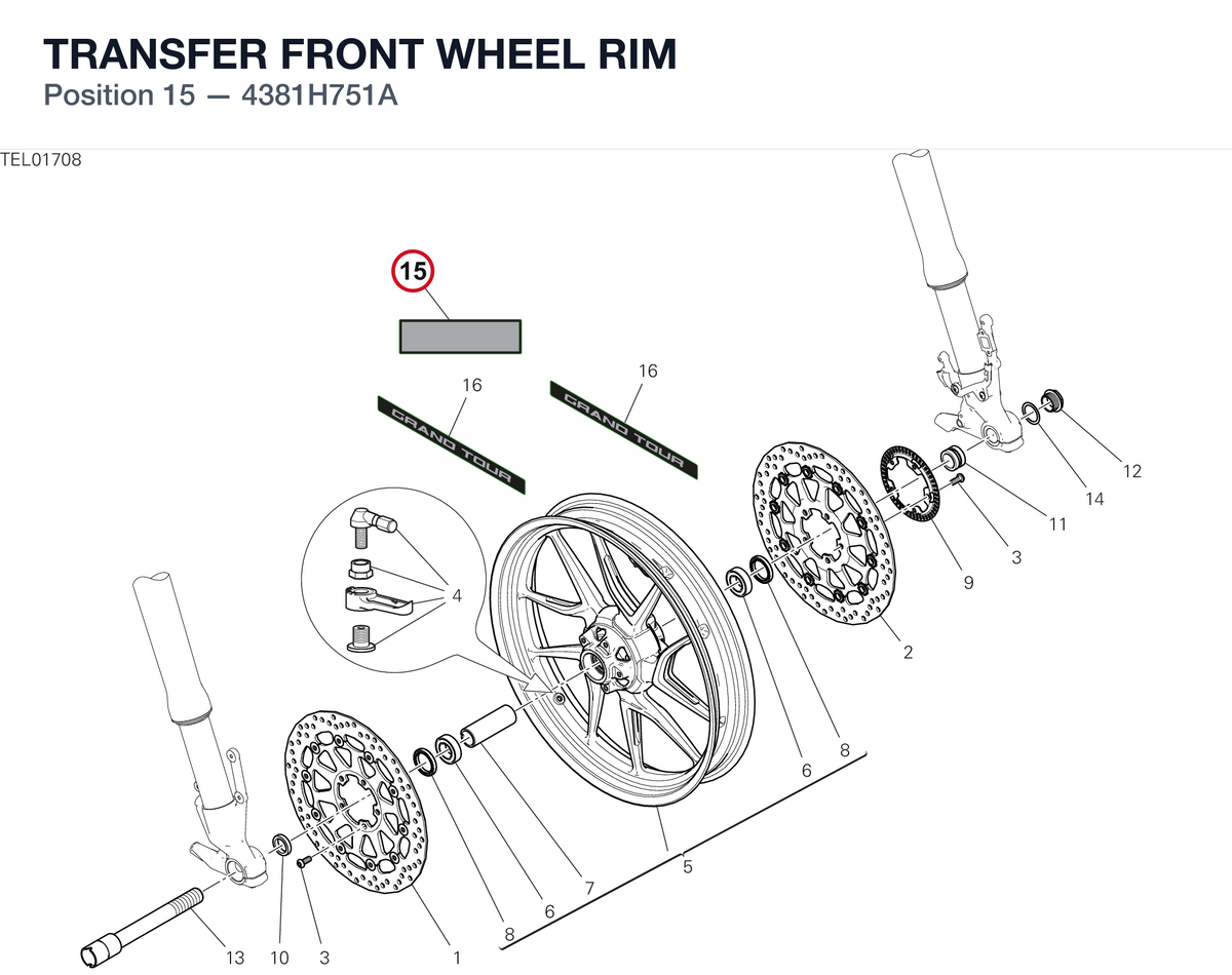 TRANSFER FRONT WHEEL RIM 4381H751A diagram position