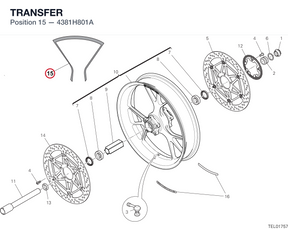 TRANSFER 4381H801A diagram position