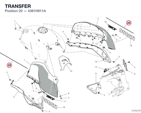 TRANSFER 4381H811A diagram position