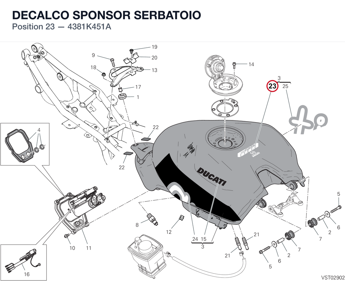 DECALCO SPONSOR SERBATOIO 4381K451A diagram position