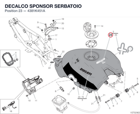 DECALCO SPONSOR SERBATOIO 4381K451A diagram position