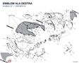EMBLEM ALA DESTRA 4381M511A diagram position
