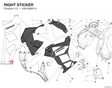 RIGHT STICKER 4381M881A diagram position