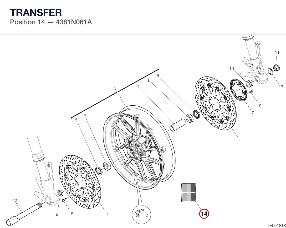 TRANSFER 4381N061A diagram position