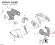 STICKER DUCATI 4381N421A diagram position